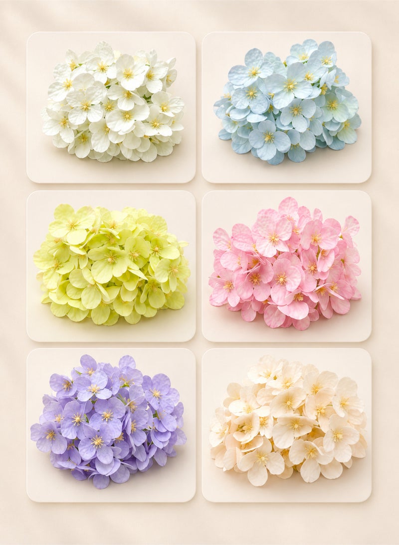 180Pcs Artificial Flowers Bouquet, Fake Hydrangea for Home Decoration, Wedding & Bridal Party, Real Touch Silk Flowers for Living Room Bedroom Office Shelf - Image 3