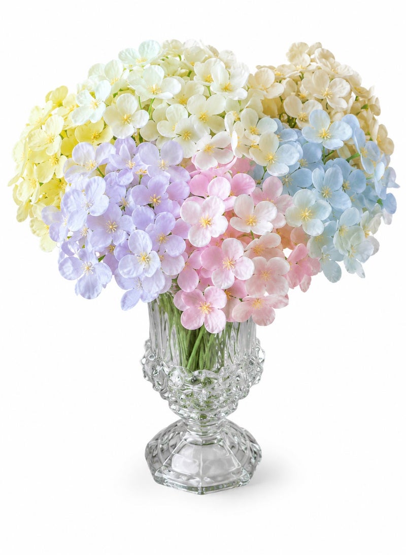 180Pcs Artificial Flowers Bouquet, Fake Hydrangea for Home Decoration, Wedding & Bridal Party, Real Touch Silk Flowers for Living Room Bedroom Office Shelf - Image 2