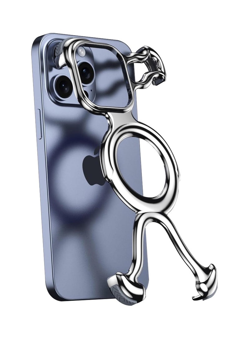 عام **حافظة لهاتف iPhone 15 Pro Max، حافظة إطار خفيفة من مادة البولي كربونيت تتوافق مع MagSafe، تصميم مستقيم، يد مريحة، سهلة الحمل، مناسبة للنساء والرجال.** - Image 1