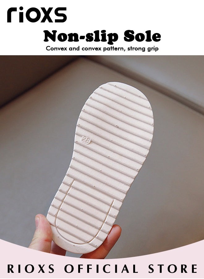 RIOXS - Kids Girls Fashion Summer Slippers Non-Slip Soft Sole Open Toe Beach Sandals Slippers For Outdoor Or Indoor Use - Image 1