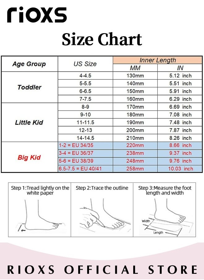 RIOXS - Kids Girls Fashion Summer Slippers Non-Slip Soft Sole Open Toe Beach Sandals Slippers For Outdoor Or Indoor Use - Image 1