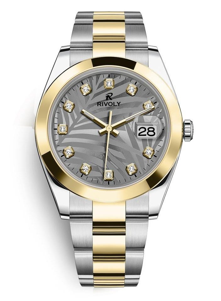 ريفولي ساعة رجال عصرية مع التاريخ ستانلس استيل