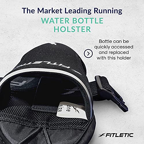 Fitletic 8-ounce Sport Water Bottle with Holster Attachable to Belts. No-Bite Cap Quick Hydration for Daily Running, Marathon, Triathlon - Image 5