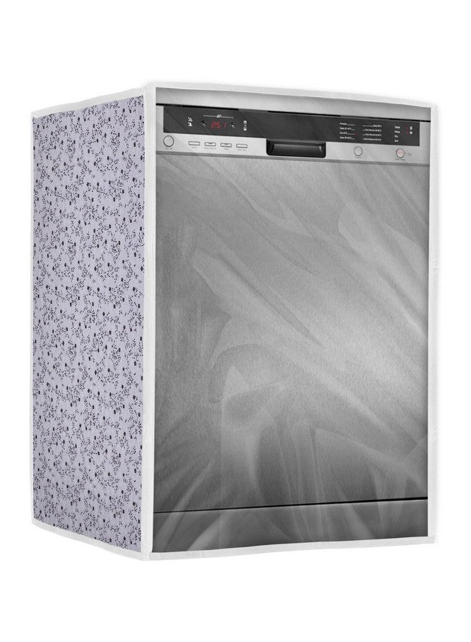 Classic Dishwasher Cover Suitable for Bosch of 12, 13, 14, 15 Place Setting (63X63X81CMS, White & Grey) - Image 1