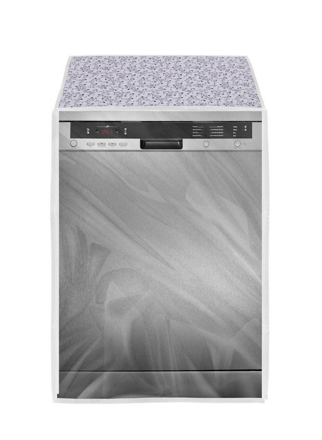 Classic Dishwasher Cover Suitable for Bosch of 12, 13, 14, 15 Place Setting (63X63X81CMS, White & Grey) - Image 5