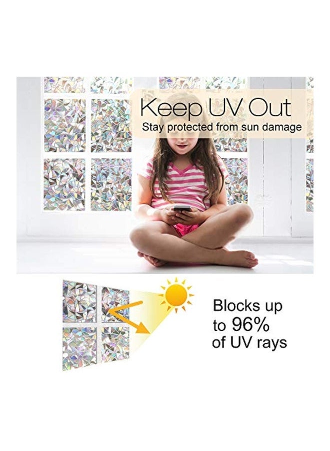 NIBEMINENT 3D No Glue Static Decorative Window Films White 45x180centimeter - Image 5