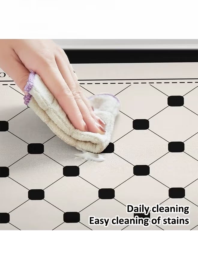 سجادة مطبخ للأرضية، سجادة مطبخ غير قابلة للانزلاق، مجموعة سجادة مطبخ مقاومة للتعب للممرات، سجادة خلفية للمطبخ، حوض الغسيل، الحمام، المكتب، سجادات مطبخ مقاومة للماء وغير قابلة للانزلاق - Image 5