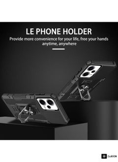 ماركة غير محددة حافظة هاتف هجينة لهاتف Xiaomi Redmi Note 12 Pro 5G Global / Poco X5 Pro (أسود)  - Image 2