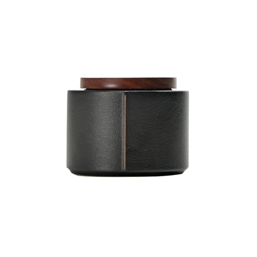 NS Online Black Small Urn Ashes Keepsake - 2.5 inches Ceramic Sharing Decorative Urns, Capacity 12 Cubic inches Memorial Funeral urn for Human, Pets - Qnty 1 - Image 1
