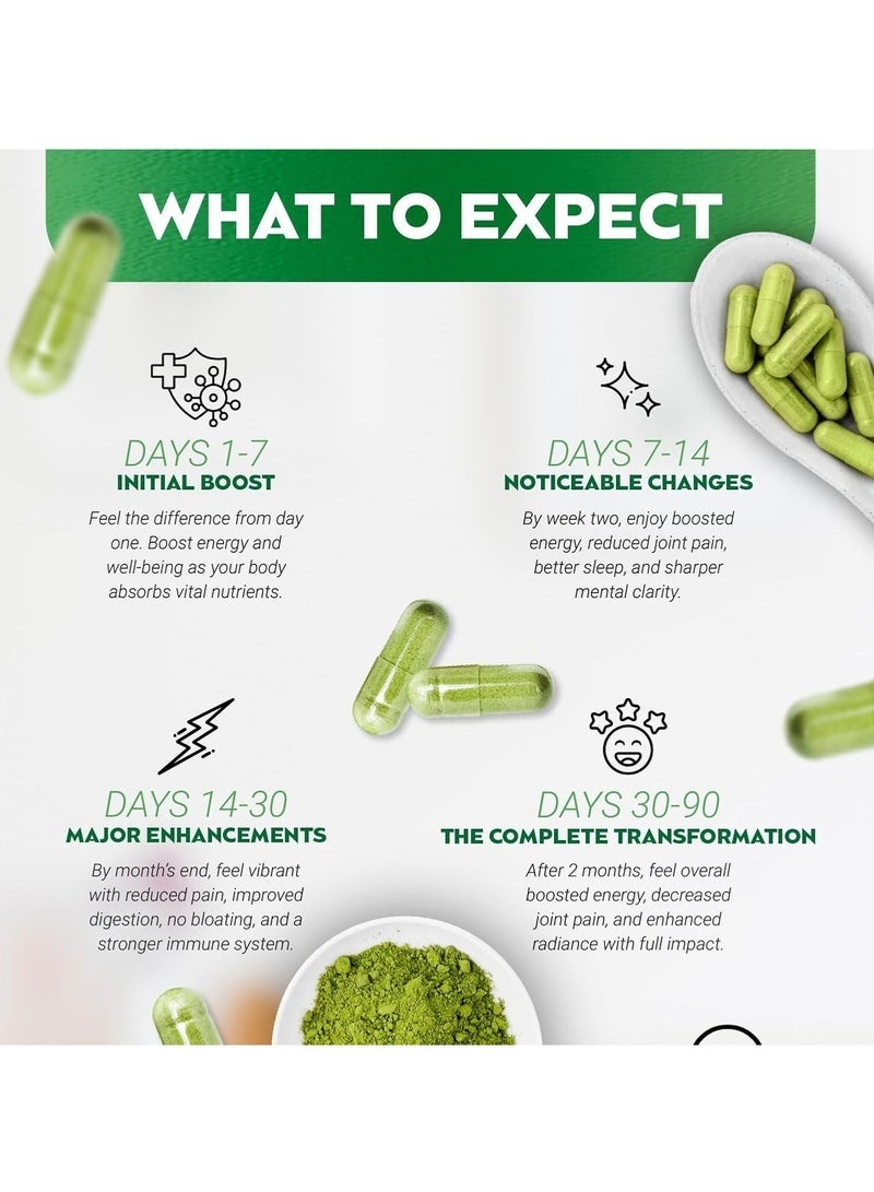 مورينجا 2 قطعة كبسولات مورينغا فاخرة - 60 كبسولة نباتية لكل منها، تدعم جهاز المناعة وصحة الجهاز الهضمي، غنية بالفيتامينات الطبيعية - Image 3