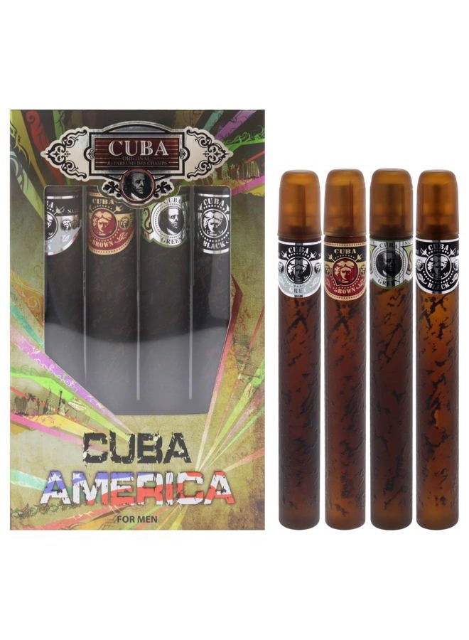 Cuba Cigars EDT Set - Black, Green, Brown, Grey (4 x 35ml) - Image 1