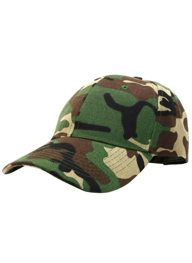 Falari - Baseball Cap Adjustable Size for Running Workouts and Outdoor Activities All Seasons (1pc Woodland Camouflage) - Image 1