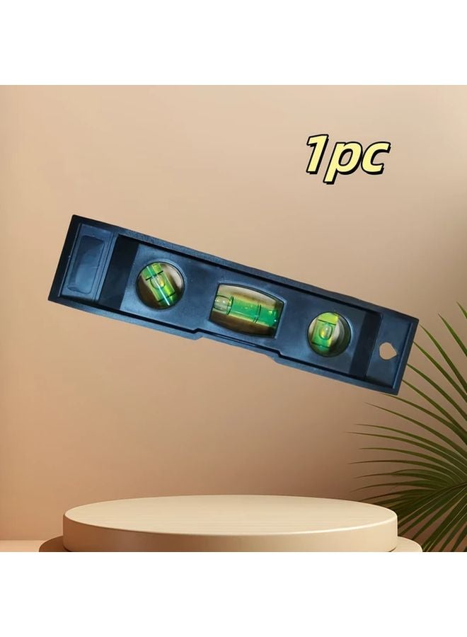 1pc Spirit Level With 3 Magnetic Bubble Vials ABS Casing Mini Portable Leveling Tool - Image 1