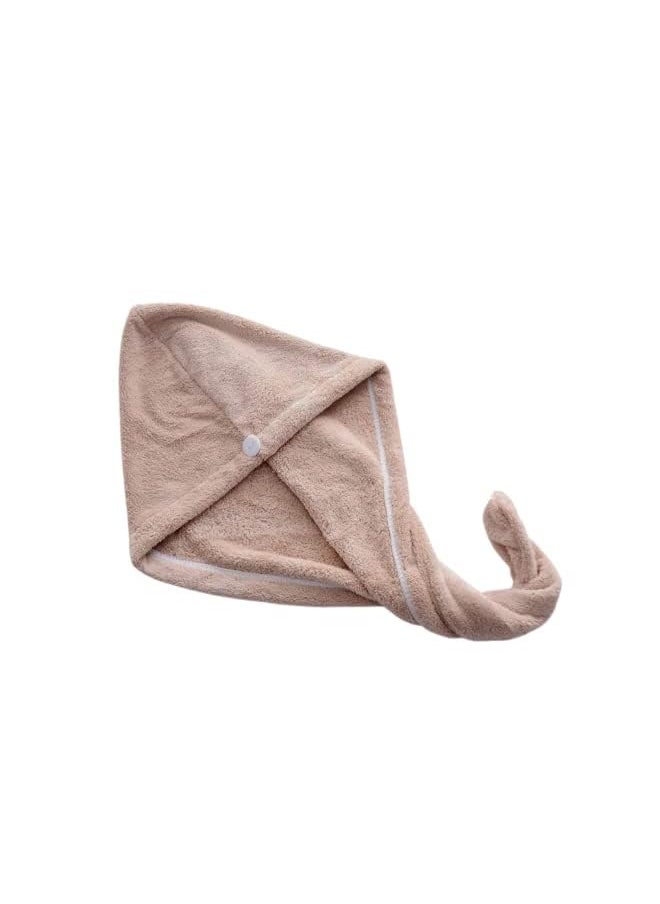 SpireHues Microfiber Hair Towel Quick Dry Wrap, Brown  - Image 2