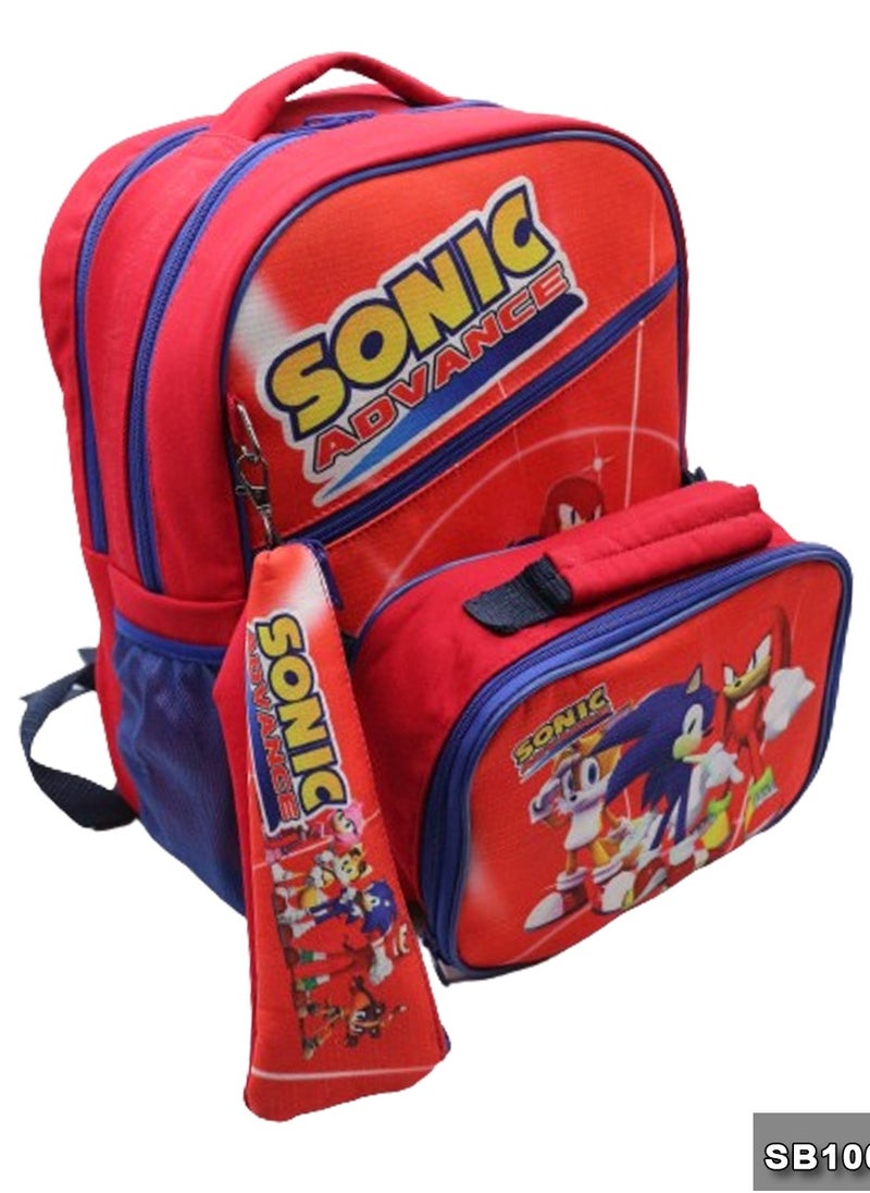 Gharibo Bags School backpack with lunchbag Size 15 Sonic  - Image 2
