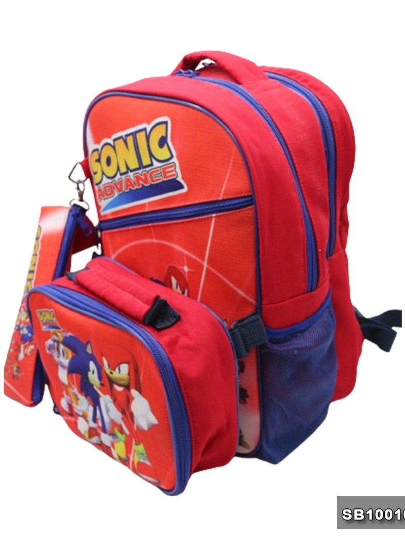 Gharibo Bags School backpack with lunchbag Size 15 Sonic  - Image 3