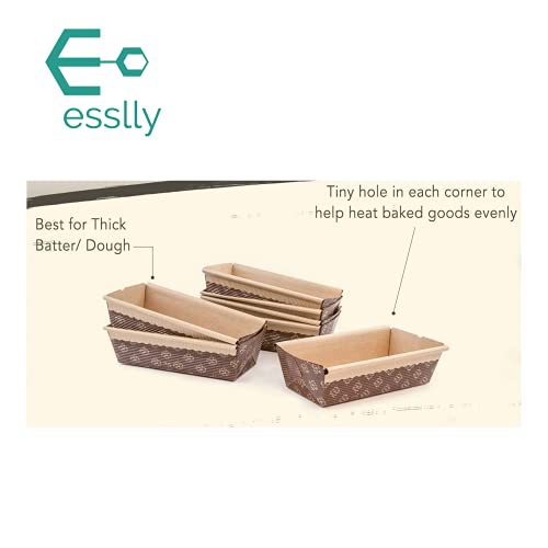 Esslly Disposable Bar Cake Mould Trays - 22x8x4.5 cm | Elegant Green Floret Design | Quality Corrugated Paper | Non-Stick, Oven Safe | Pack of 30 | Perfect for Baking - Image 3