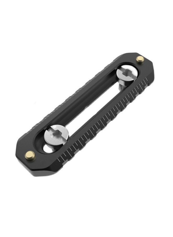 Generic Universal Thin Aluminum Alloy Slide Slide Double Head Anti-off Slip Anti-losing Bracket Accessories SLR Camera 1/4 Screw-Color:70 Slider  - Image 1