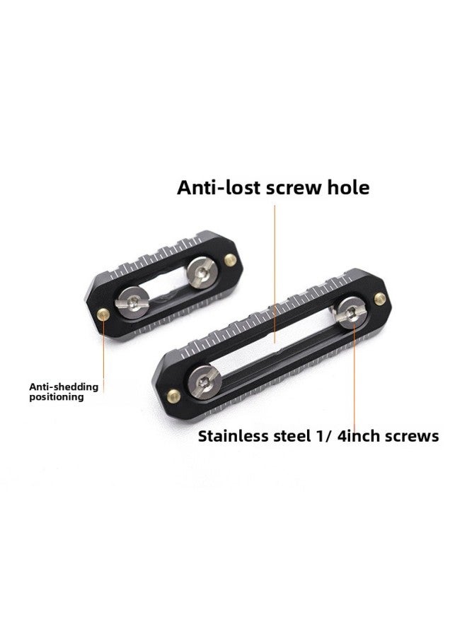 Generic Universal Thin Aluminum Alloy Slide Slide Double Head Anti-off Slip Anti-losing Bracket Accessories SLR Camera 1/4 Screw-Color:70 Slider  - Image 4