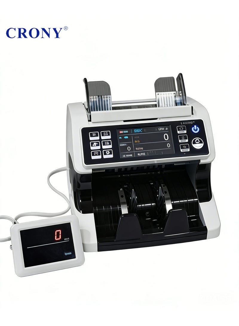 Crony Al-920 Currency Counter And Money Detector – High-Speed Banknote Counting Machine 1200 Notes/Min,Single Denomination Value Counter, Professional Cash Counter For Banks, Retail, Offices – Dual Lcd Display,Auto Start-Stop,Currency Customization,Portable Rechargeable Bill Counter,Ac 100-240v,50w,Durable Design - Image 1