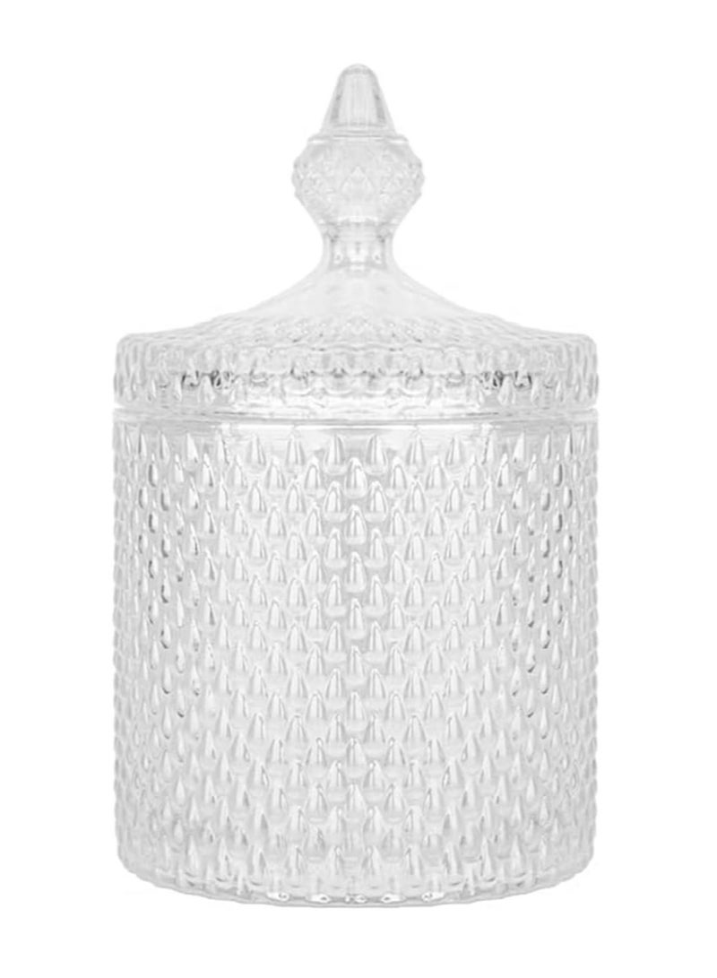 Crystal Diamond Faceted Home Basic Food Storage Set – Decorative Candy Jar with Crystal Lid, Ideal for storing sugar, candy, nuts, cookies, chocolate, trinkets and more. - Image 1