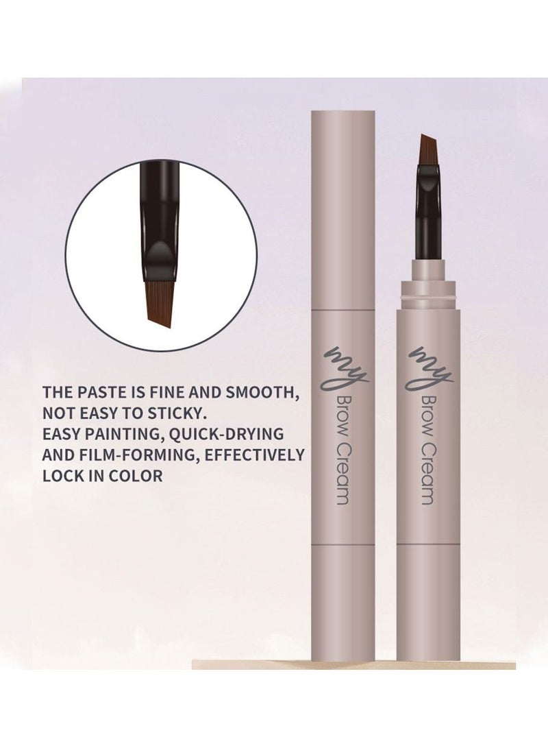 Music Flower قلم حواجب جل الحواجب من MusicFlower، كريم حواجب، مجموعة ثلاثة في واحد، مقاوم للماء وليس من السهل إزالته، ثلاثي الأبعاد - Image 3