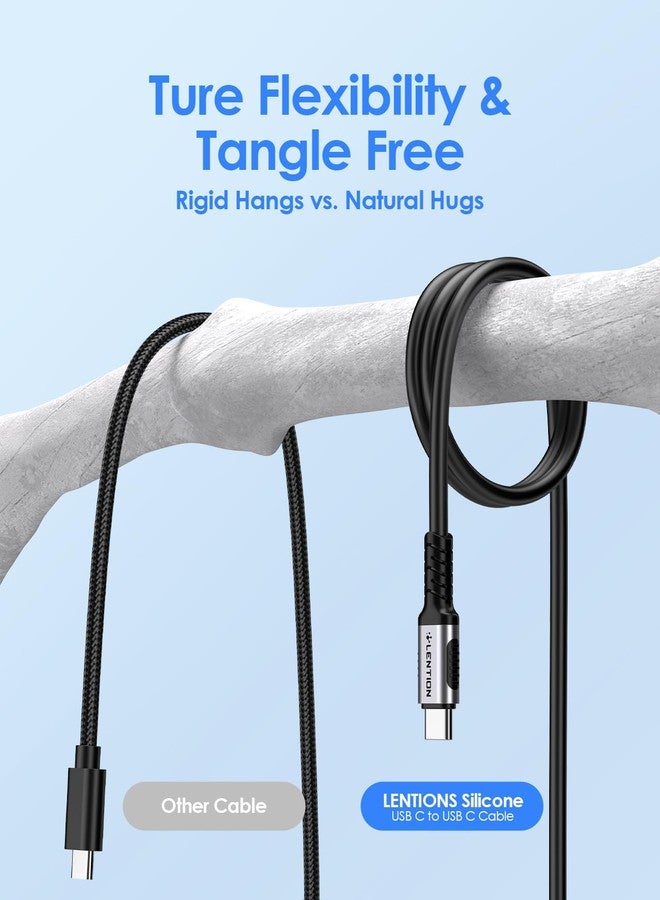 LENTION 4FT Thunderbolt 4 Cable 240W USB C to USB C Cable, 40Gbps High Speed Data Transfer, 8K@60Hz Monitor Display Cord, Dual 4K@120Hz USB4, for iPhone 16, MacBook Air, Docking and More - Image 5