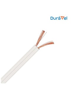 Duravel Duravel Electrical Cable Wire, 2-Core Copper, White PVC Insulated Twin Flexible Copper Cable for Extension Power Wire Home Small Electrical Wiring (WHITE-0.75MM, 30 METER)  - Image 2
