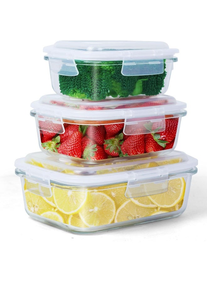 SKY-TOUCH 3PCS Glass Storage Containers - Image 1