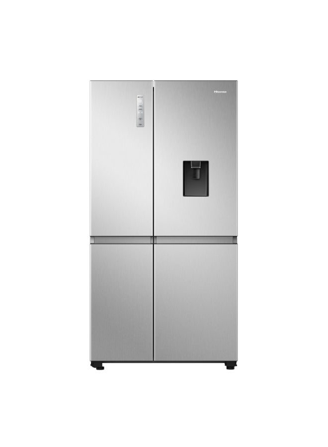 Hisense Two Door Side By Side 869L Fridge, Non Plumbed Water Dispenser, Dual Temp Control Zone, Durable Inverter, 1 Year Full And 10 Years Compressor Warranty - RS3N668SMI3 Silver - Image 1