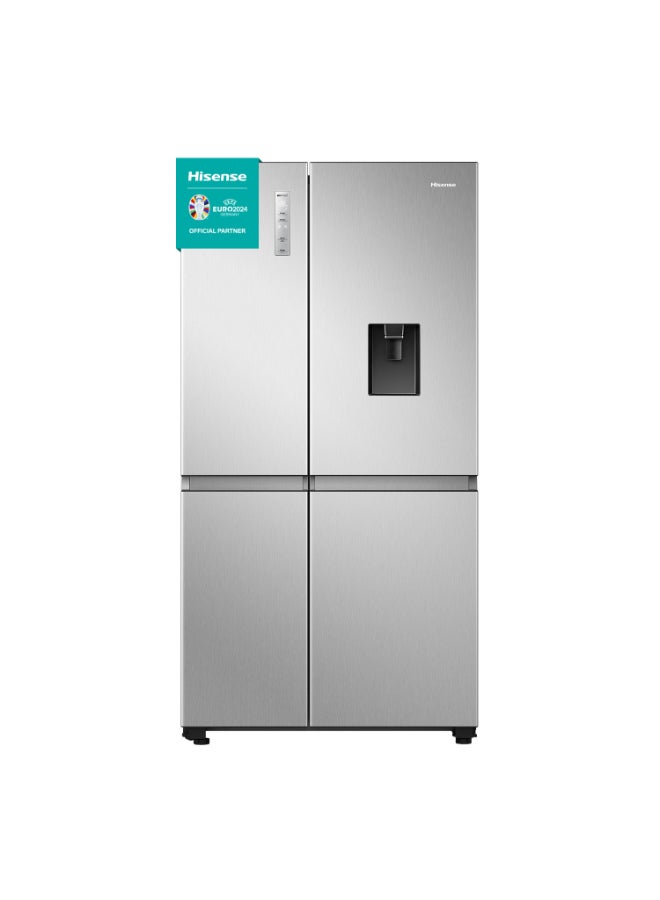 Hisense Two Door Side By Side 869L Fridge, Non Plumbed Water Dispenser, Dual Temp Control Zone, Durable Inverter, 1 Year Full And 10 Years Compressor Warranty - RS3N668SMI3 Silver - Image 2