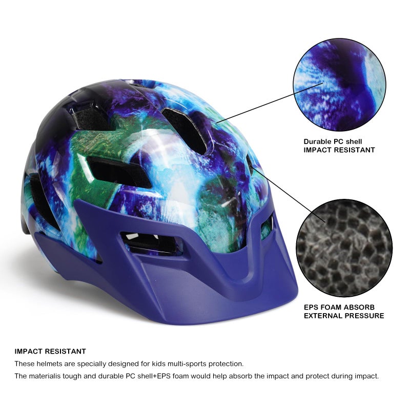 Exclusky Kids Bike Helmet Adjustable And Multi-Sport Boys Girls Helmet Ages 5-14 - Image 3