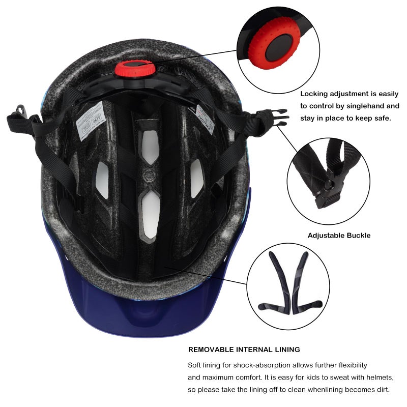 Exclusky Kids Bike Helmet Adjustable And Multi-Sport Boys Girls Helmet Ages 5-14 - Image 5