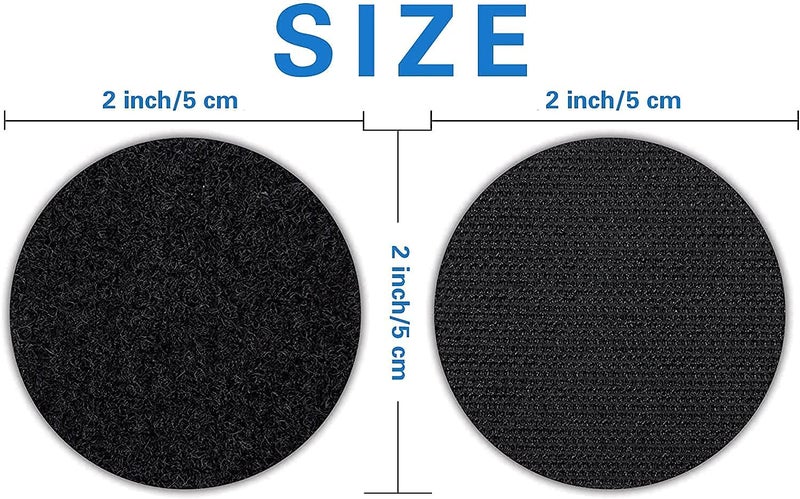 LUPINEZ LUPINEZ Multipurpose Round Self Adhesive Double Sided Non Slip Anti Curling Interlocking Hook Tape Stickers for Carpets Mats Rugs Bed Sheets Pillows Sofa Mattress Couch Blankets 10 PCS  - Image 3