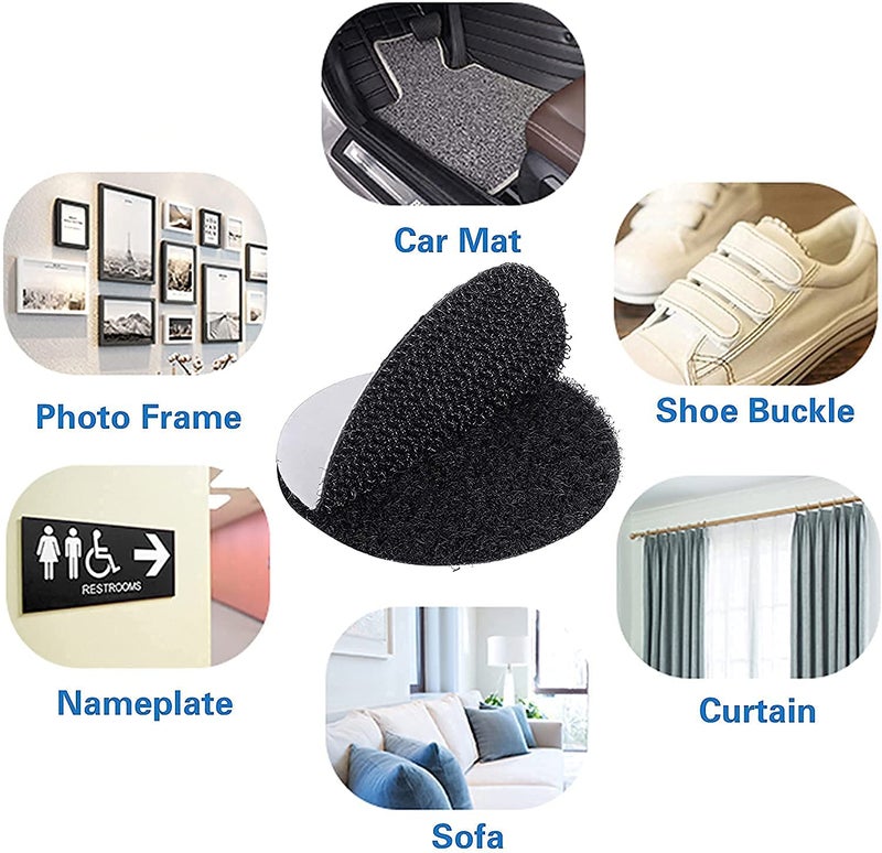 LUPINEZ LUPINEZ Multipurpose Round Self Adhesive Double Sided Non Slip Anti Curling Interlocking Hook Tape Stickers for Carpets Mats Rugs Bed Sheets Pillows Sofa Mattress Couch Blankets 10 PCS  - Image 5