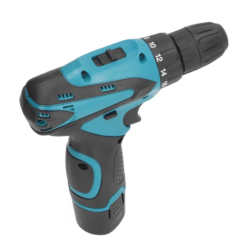 Small Cordless Drill 12V Electric Power Driver with 2 Batteries Charger 350In‑lb Torsion 3/8in Chuck 2 Speed - Image 1