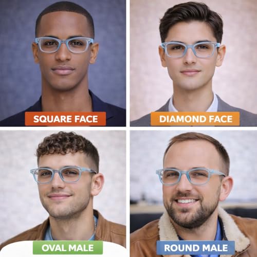 Dervin Blue Light Blocking Glasses Gaming Filter Transparent Square Eyeglasses for Eye Protection Men Women, Computer/Tablet/Laptop/Mobile/TV, Anti-blue & Anti eyestrain (Crystal Blue) - Image 4