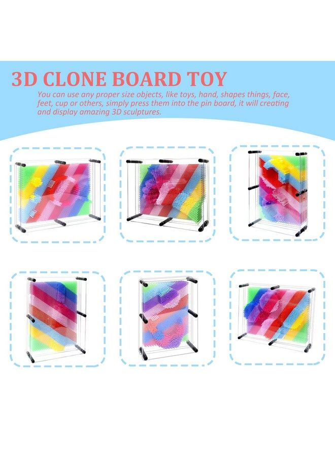 MICKYU Xlarge 3D Pin Art Board Game Novelty Impression Sculpture Desk Toys Sensory Fidget Toys For Autistic Children Adults 8X10 In - Image 4