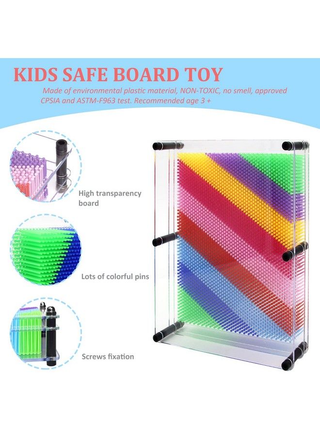 MICKYU Xlarge 3D Pin Art Board Game Novelty Impression Sculpture Desk Toys Sensory Fidget Toys For Autistic Children Adults 8X10 In - Image 5