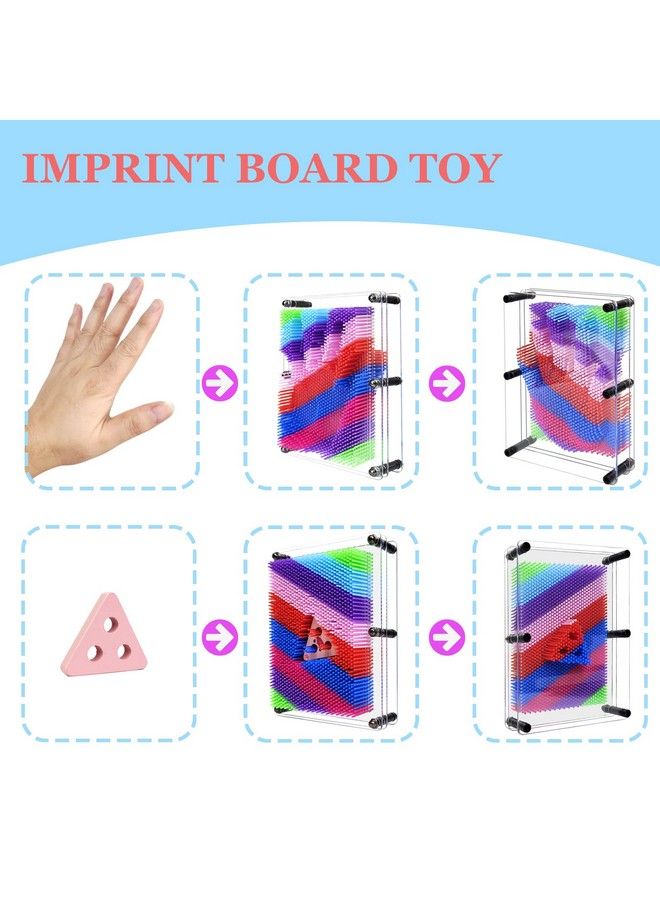 MICKYU Xlarge 3D Pin Art Board Game Novelty Impression Sculpture Desk Toys Sensory Fidget Toys For Autistic Children Adults 8X10 In - Image 3