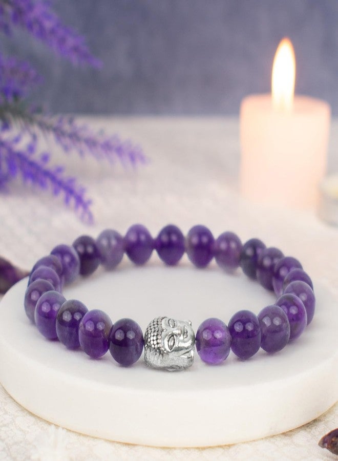 Astrotalk Amethyst Bracelet | Healing Crystal for Calmness & Spiritual Growth | Crystal Bracelet for Women & Men | Natural Amethyst Stone | Certificate of Authenticity - Image 2