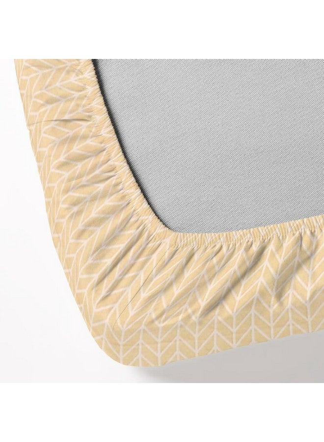 RD TREND Presents Luxurious Glace Cotton Super Soft 210 TC 360° Elastic Fitted Bedsheets Single Bed Size (72 x 48 x 8 Inch) with 1 Pillow Cover Size (28 x18), Color- Beige, Solid - Image 3