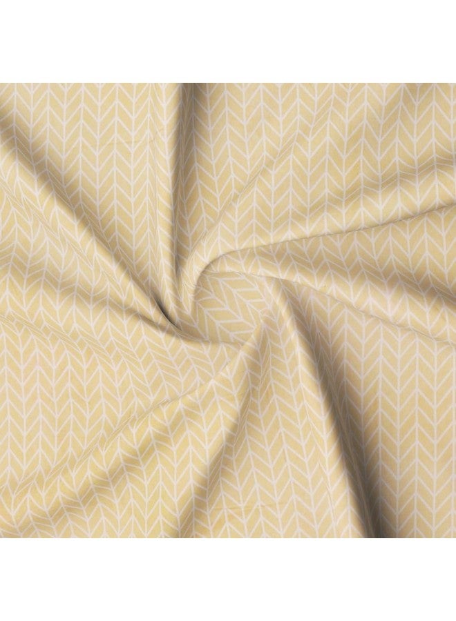 RD TREND Presents Luxurious Glace Cotton Super Soft 210 TC 360° Elastic Fitted Bedsheets Single Bed Size (72 x 48 x 8 Inch) with 1 Pillow Cover Size (28 x18), Color- Beige, Solid - Image 2