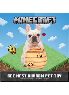 MINECRAFT For Pets 6" Bee Nest Burrow Style Puzzle Toy For Dogs With Crinkle Sound And Mini Bees Officially Licensed Mojang Studios Pet Products Gifts For Kids Who Love Video Games  - Image 2