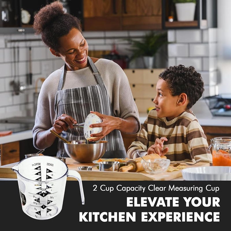Chef Craft Select Plastic Measuring Cup, 2 Cup, Clear - Image 5