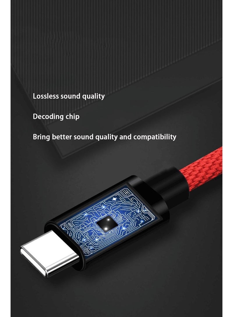 Type-C to 3.5mm headphone jack adapter, compatible with Samsung, Huawei and Android wired headphone adapters for mobile phones and tablet computers - Image 5