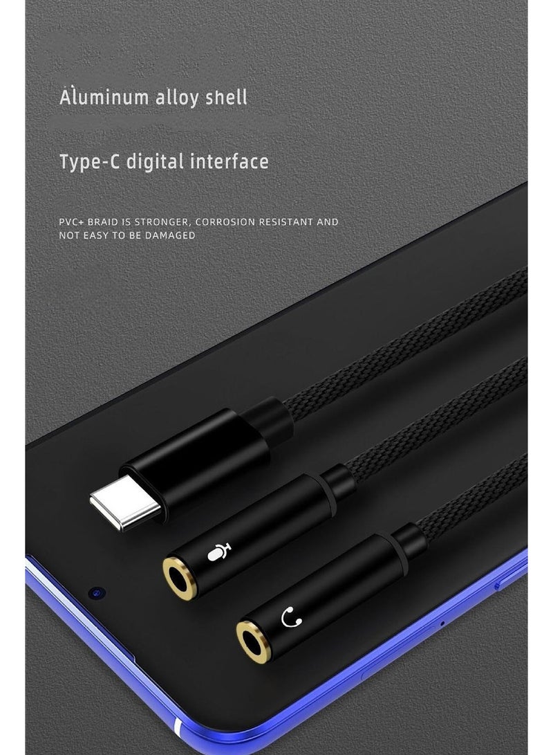 Type-C to 3.5mm headphone jack adapter, compatible with Samsung, Huawei and Android wired headphone adapters for mobile phones and tablet computers - Image 4