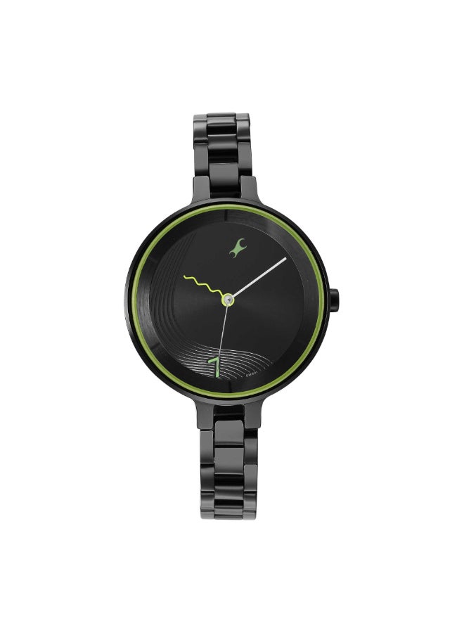 fastrack Women Metal Black Dial Analog Watch -Nr6265Nm01, Band Color-Black - Image 1