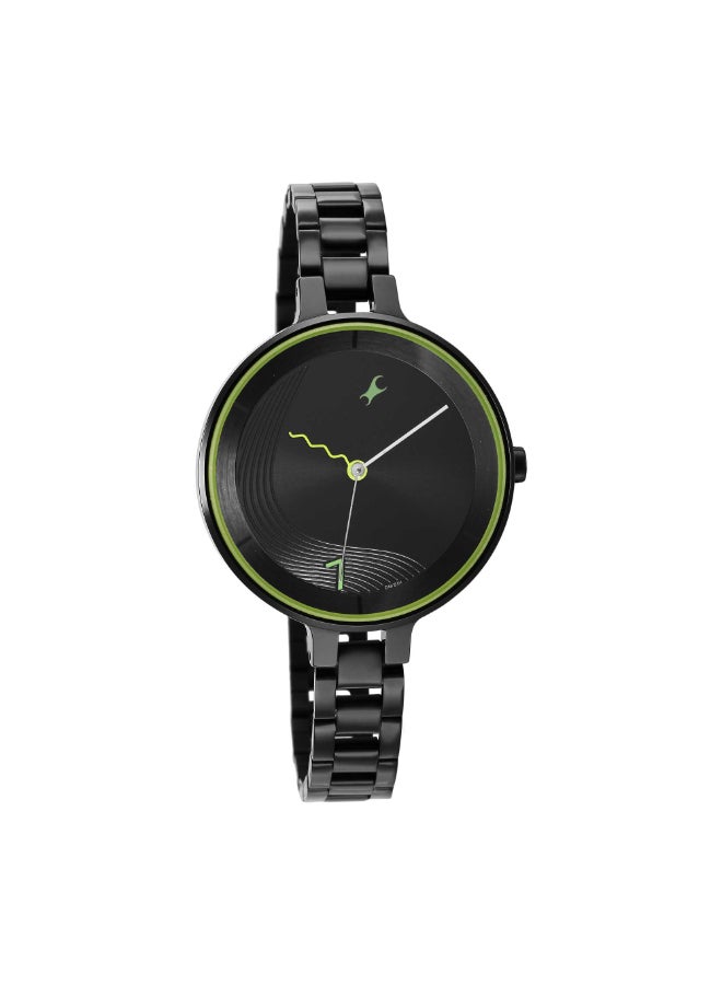 fastrack Women Metal Black Dial Analog Watch -Nr6265Nm01, Band Color-Black - Image 2