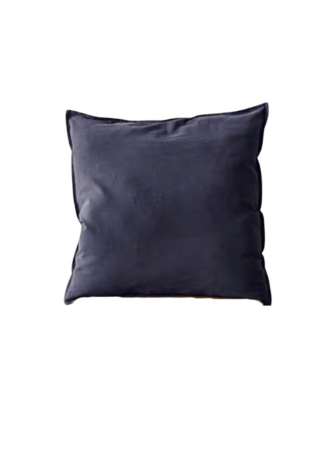 LUNA Home 1 Piece 50X50Cm Size 100% Linen Cushion Cover Solid Dark Gray 